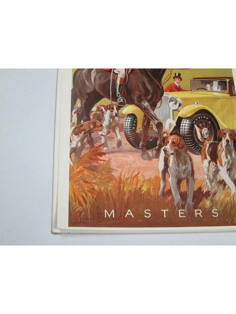 Vintage 1933 Dunlop Tire Automobile MASTERS Sphere Magazine Advertisement RARE - Picture 6 of 12